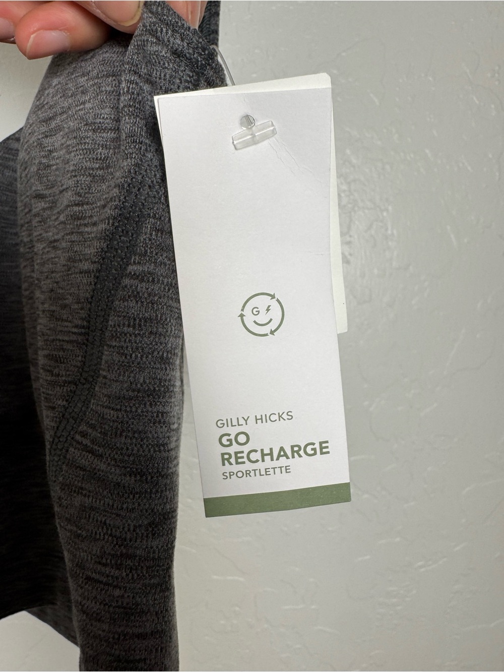 Gilly Hicks Heather Gray Workout Tank Top Go Recharge Sportlette - Picture 2 of 14